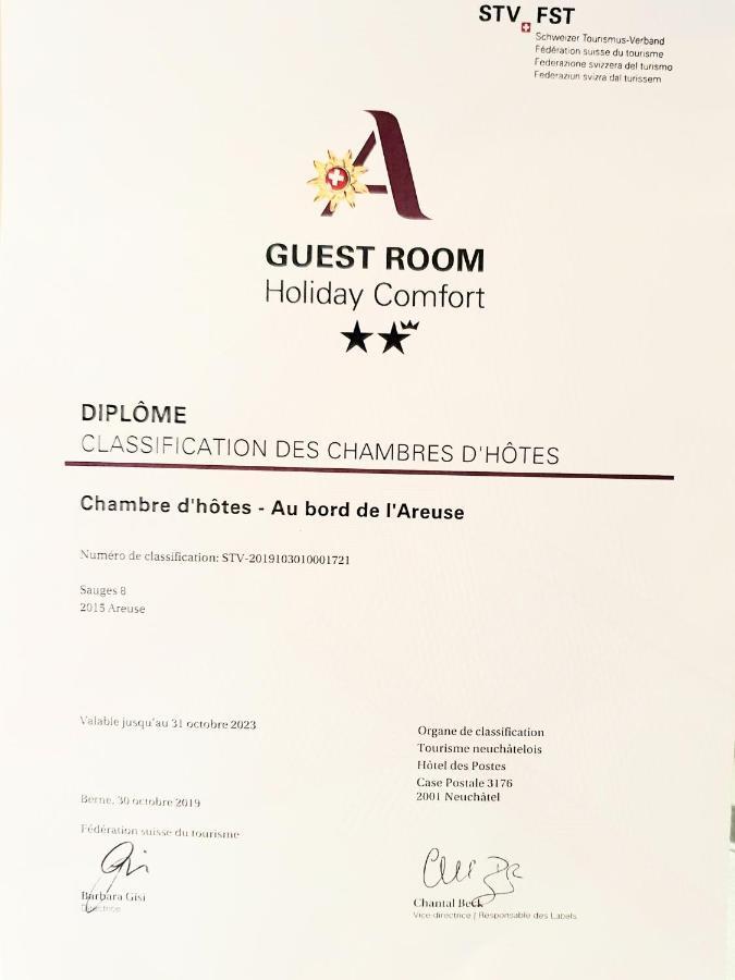 Chambre Aux Bord De L'Areuse Kültér fotó